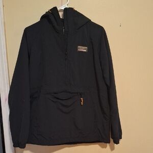 L.L. Bean Black Hooded Anorak